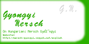 gyongyi mersch business card